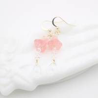 Isabelle vintage flower clear drop earrings