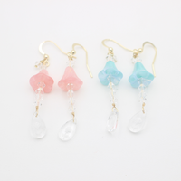 Isabelle vintage flower clear drop earrings