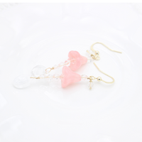 Isabelle vintage flower clear drop earrings