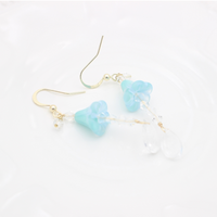 Isabelle vintage flower clear drop earrings