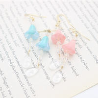 Isabelle vintage flower clear drop earrings